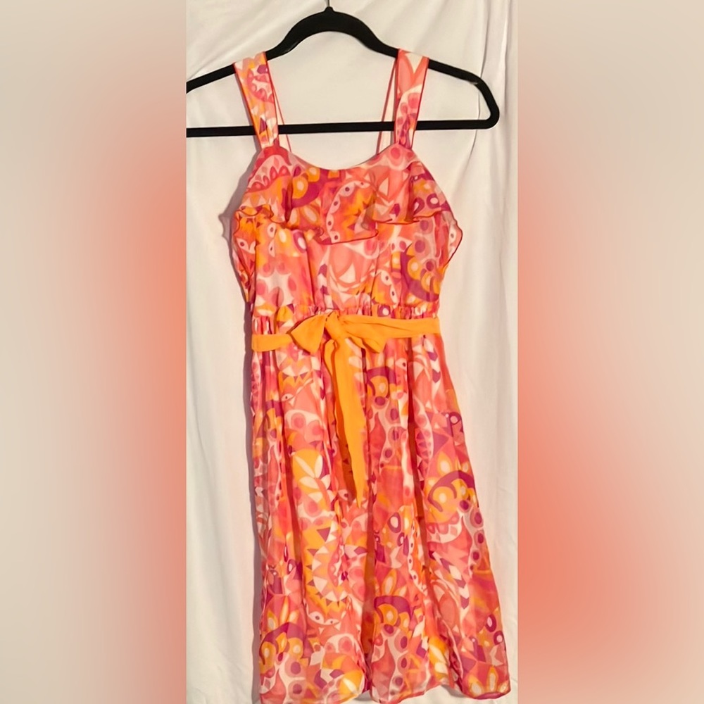 14 girls/ 0-2 womens 60's pattern spring dress